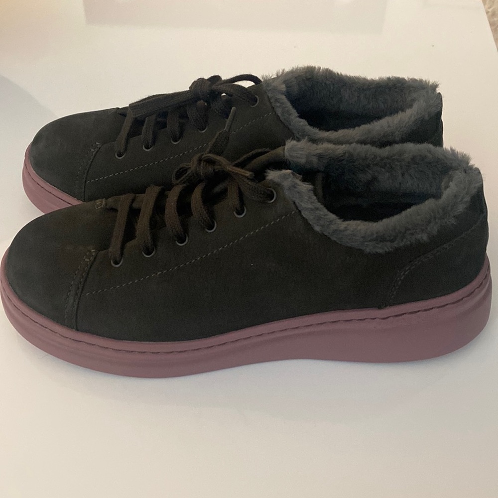 Camper Black Sneakers with Pink Soles